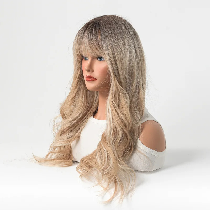 blonde wig with bangs