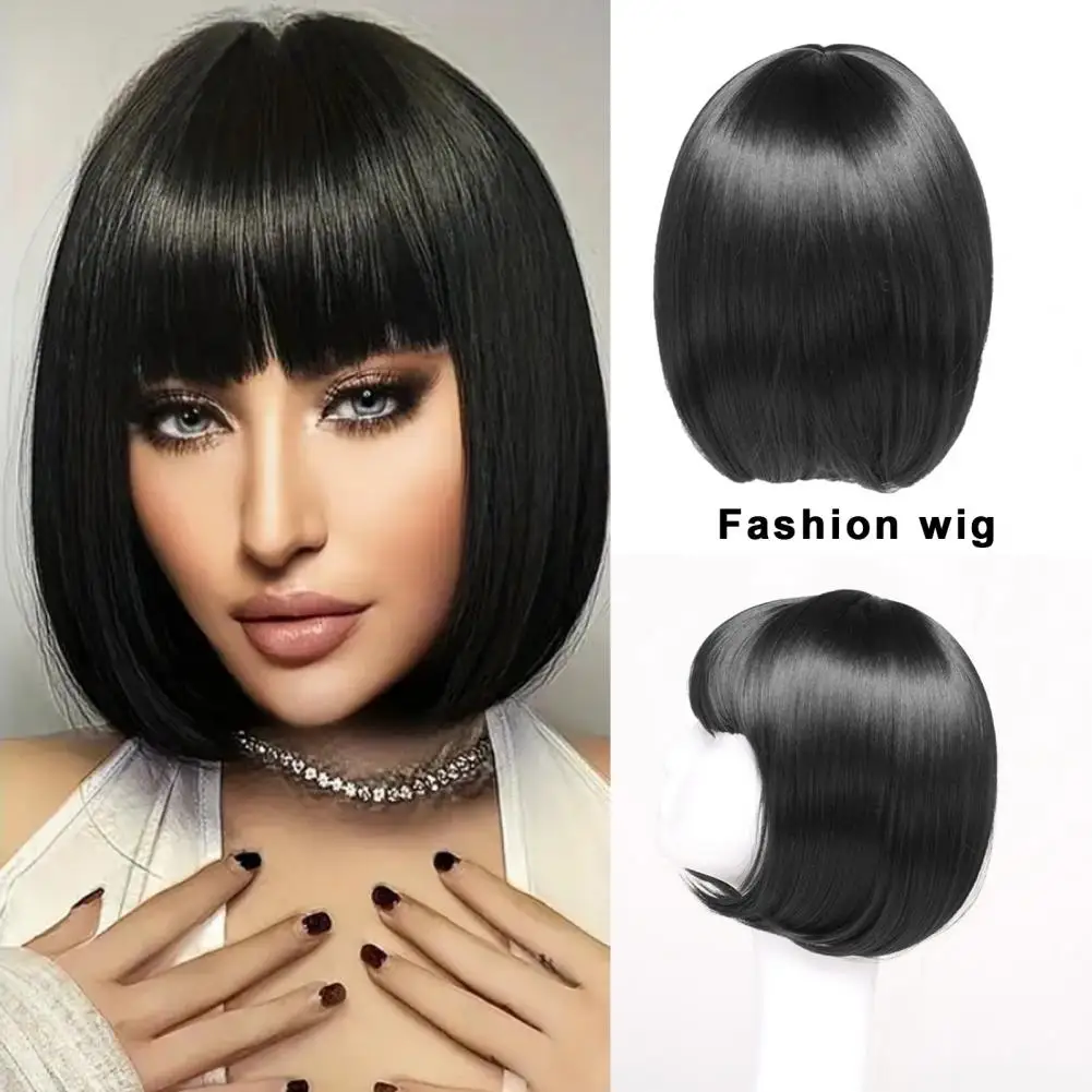 black wig with bangs