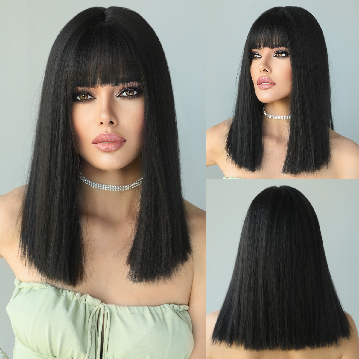 long black wig