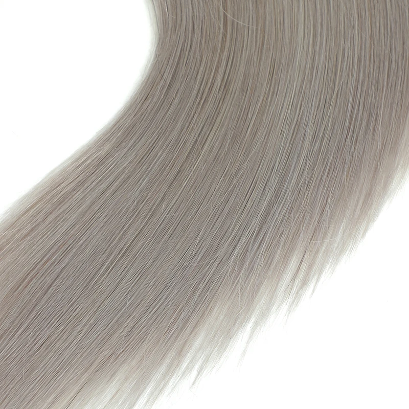 silver hair extensions