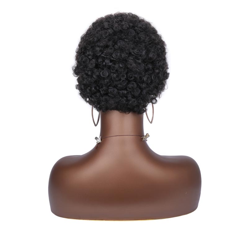 natural short haircut afro woman