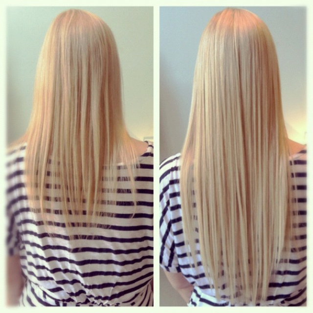 fusion hair extensions before and after