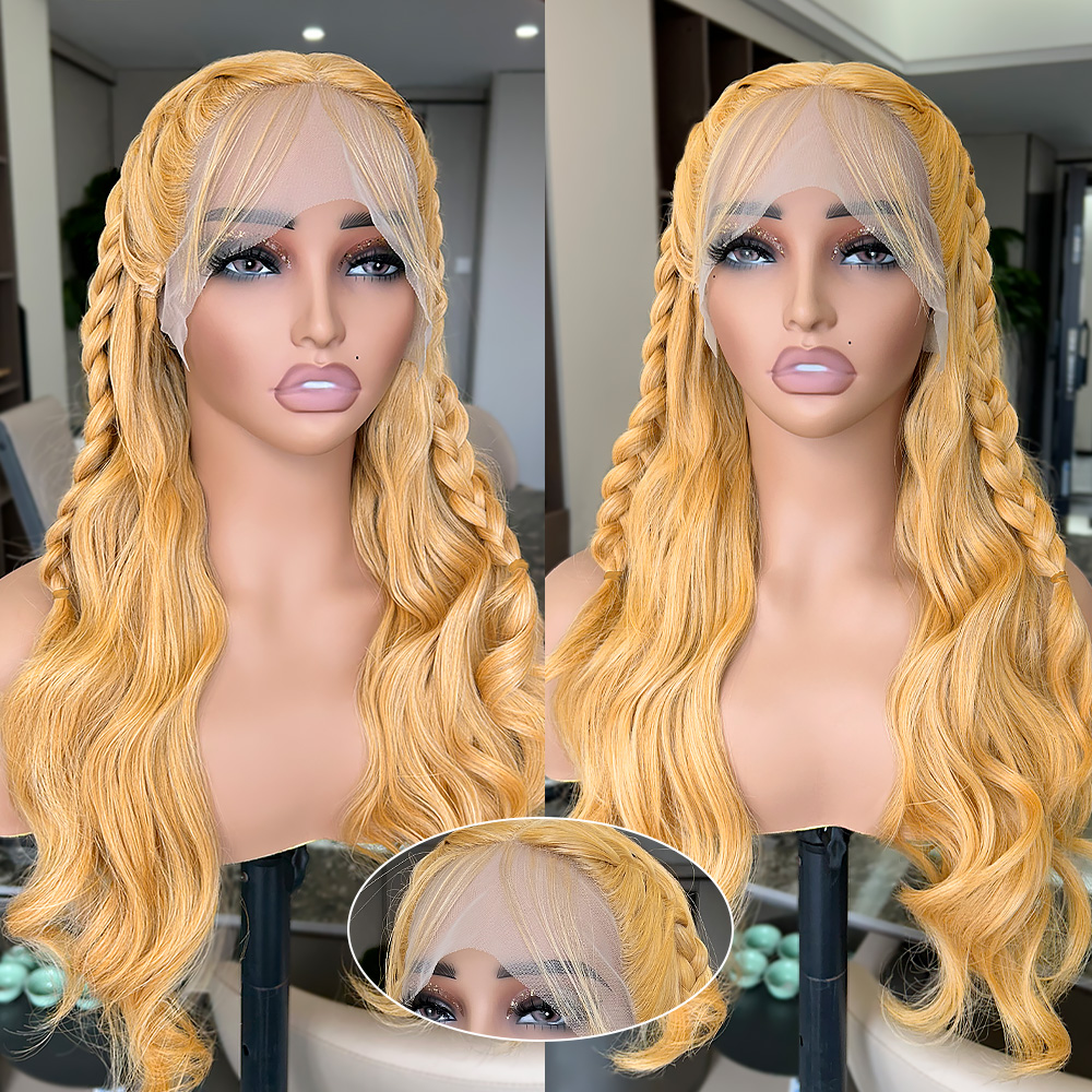 synthetic wig with beach waves