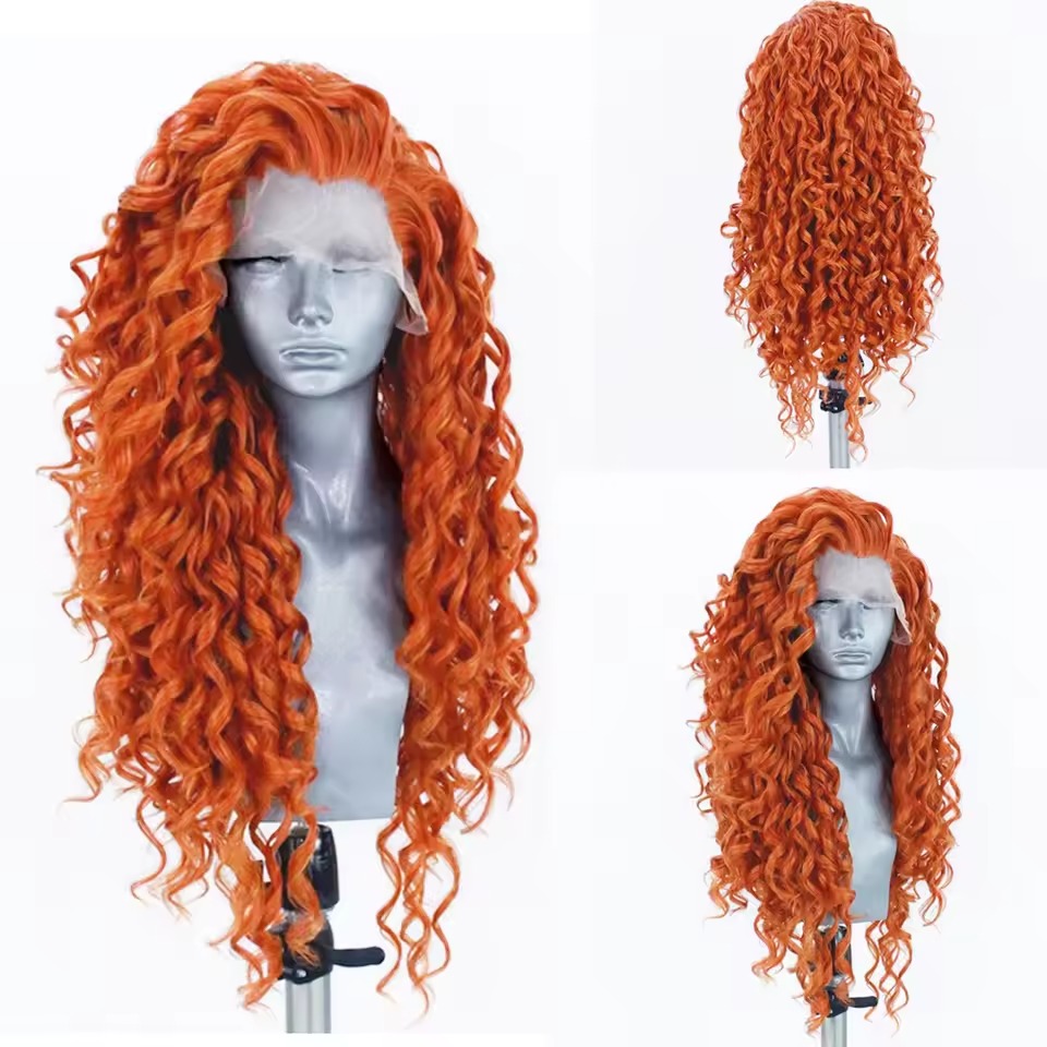 synthetic curly wigs