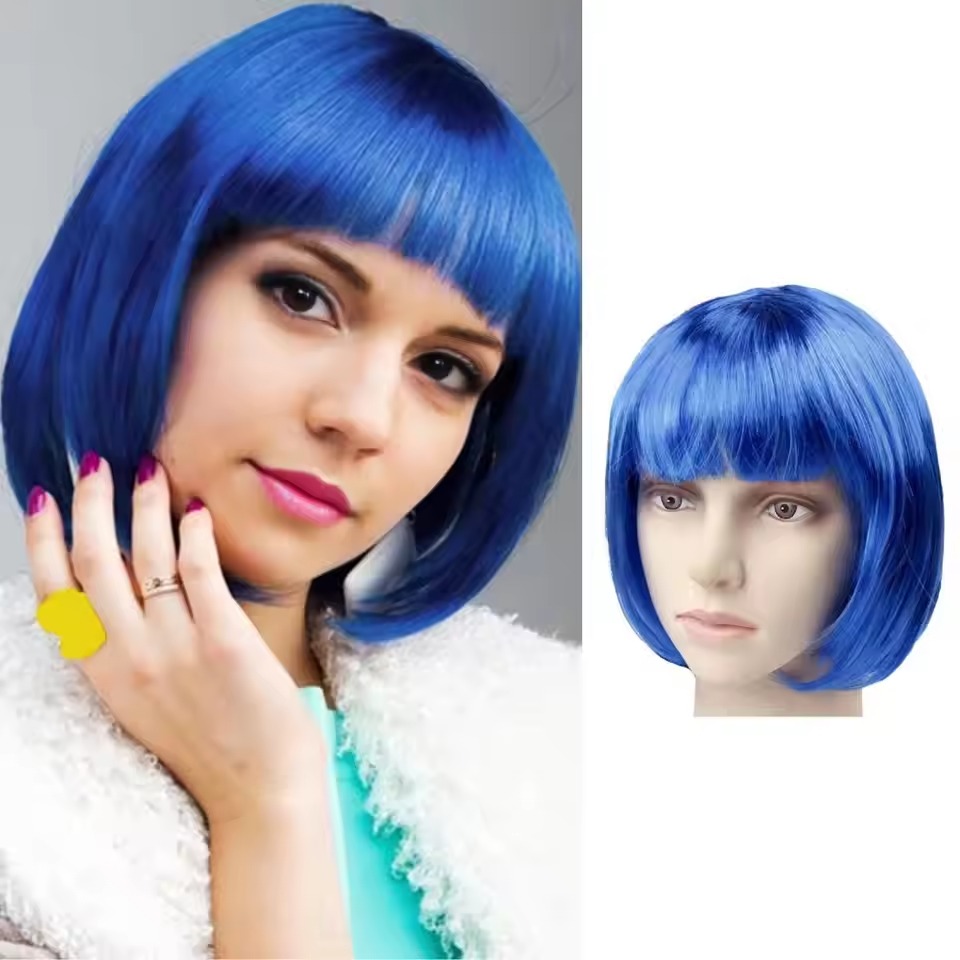 synthetic fringe wig